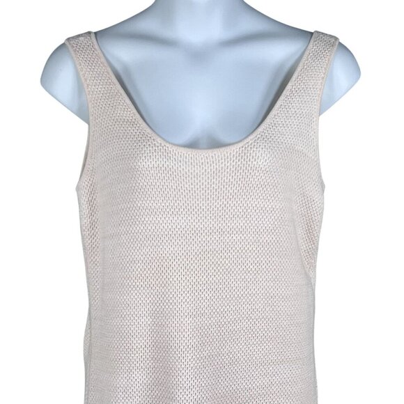 Future Collective Alani Noelle XXL Crochet Fringe Midi Tank Dress Stretch Beachy - Picture 8 of 16